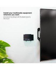 SOPORTE DE PARED UNIVERSAL TOOQ PARA ROUTER MINI PC MULTIMEDIA 5KG BLACK