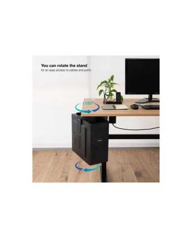 SOPORTE DE ESCRITORIO/PARED TOOQ PARA CPU 10KG BLACK