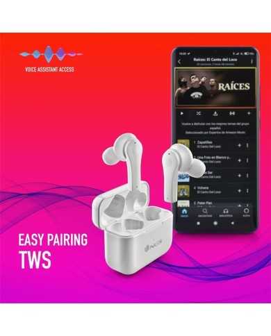 AURICULARES NGS ARTICA BLOOM EARPHONES BLUETOOTH WIRELESS WHITE