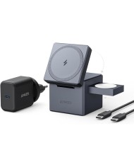 CARGADOR ANKER CUBO 3 EN 1 MAGSAFE AURICULARES+SMARTPHONE+RELOJ 30W USB-C