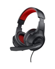 AURICULARES + MICROFONO TRUST HEADSET JACK 3,5MM BLACK/RED