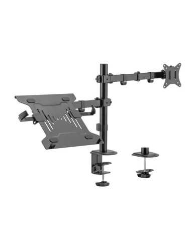 SOPORTE DE MESA MONITOR/NOTEBOOK AISENS REG.ALTURA GIR. INCL. 17-32 9KG BLACK