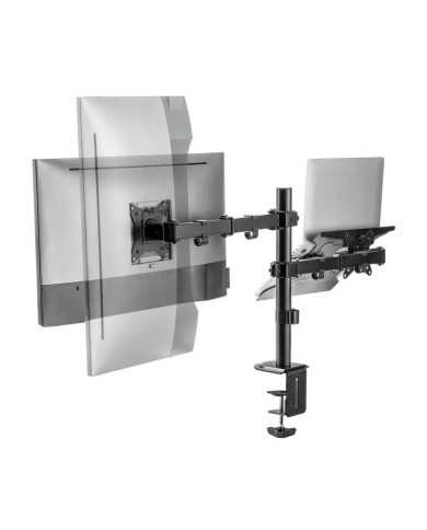 SOPORTE DE MESA MONITOR/NOTEBOOK AISENS REG.ALTURA GIR. INCL. 17-32 9KG BLACK