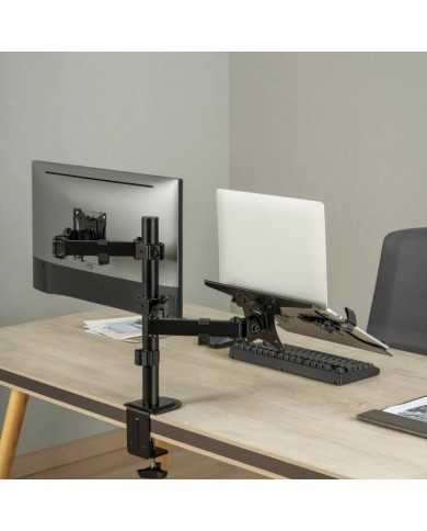 SOPORTE DE MESA MONITOR/NOTEBOOK AISENS REG.ALTURA GIR. INCL. 17-32 9KG BLACK