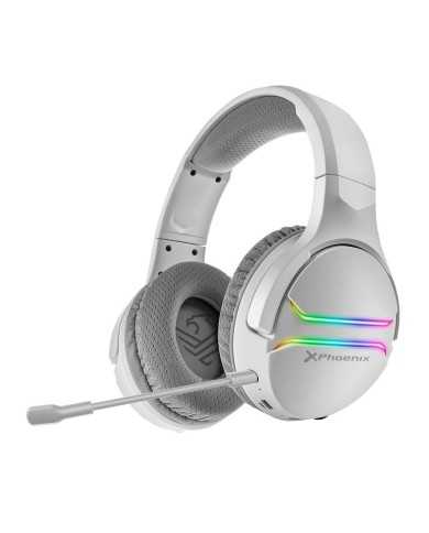 AURICULARES + MICROFONO PHOENIX GAMING WIRELESS 7.1 RGB WHITE AURICULARES + MICROFONO PHOENIX GAMING WIRELESS 7.1 RGB WHITE