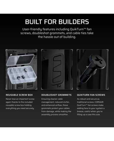 CAJA ORDENADOR GAMING CORSAIR 5000T CRISTAL TEMPLADO BLACK