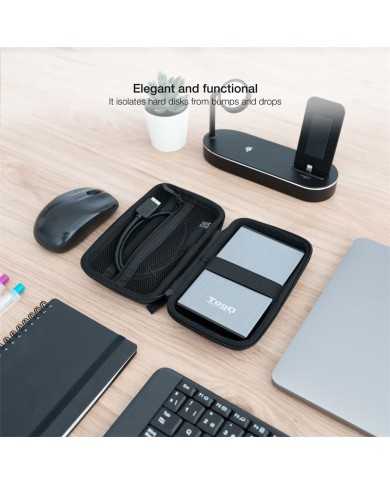 FUNDA TOOQ PARA DISCO DURO EXTERNO DE 2,5 BLACK