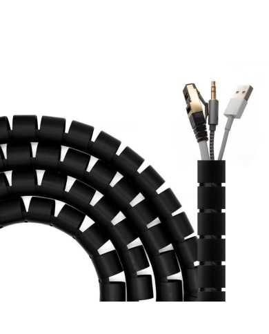 ORGANIZADOR DE CABLE AISENS FLEXIBLE 25MM 3M BLACK