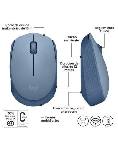 RATON LOGITECH M171 WIRELESS BLUE