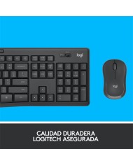 TECLADO + RATON LOGITECH MK295 WIRELESS SILENT GRAFITO