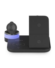 BASE CARGADOR AISENS SMARTPHONE/APPLE WATCH/AURICULARES WIRELESS 15W USB-C BLACK