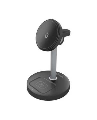 BASE CARGADOR AISENS SMARTPHONE/APPLE WATCH/AURICULARES WIRELESS QI2 15W USB-C BLACK