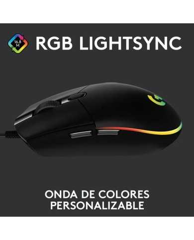 RATON LOGITECH G102 LIGHTSYNC RGB USB BLACK