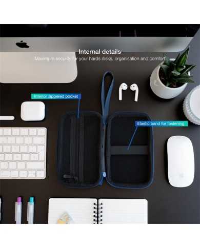 FUNDA TOOQ PARA DISCO DURO EXTERNO DE 2,5 BLUE