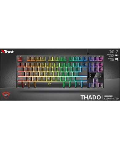 TECLADO TRUST GAMING GXT 833 METALICO USB RGB TECLADO TRUST GAMING GXT 833 METALICO USB RGB