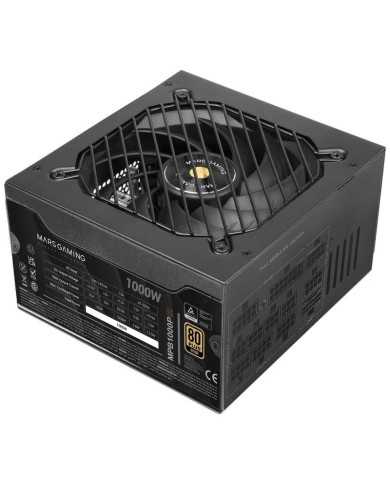 FUENTE DE ALIMENTACION MARS GAMING MBP 1000W 80+ GOLD MODULAR BLACK