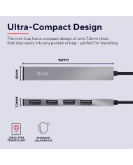 HUB USB TRUST 4 PUERTOS HALYX USB 2.0