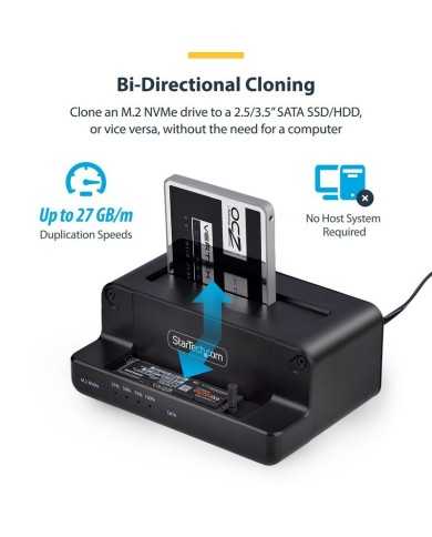 CLONADOR STARTECH NVME M2 - SATA 2.5/3.5