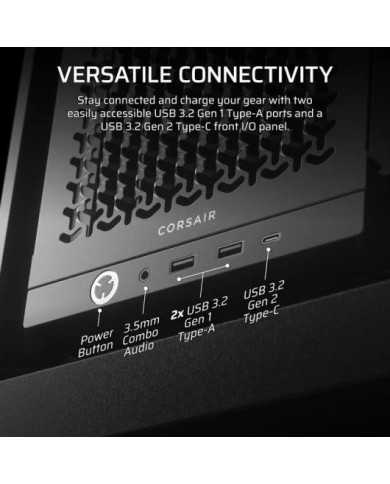 CAJA ORDENADOR GAMING CORSAIR FRAME 4000D CRISTAL TEMPLADO BLACK