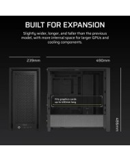 CAJA ORDENADOR GAMING CORSAIR FRAME 4000D CRISTAL TEMPLADO BLACK