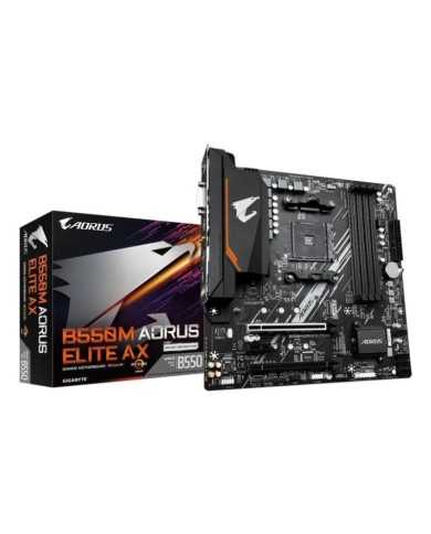 PLACA BASE GIGABYTE GA-B550M-AORUS ELITE AX AM4 MATX 4XDDR4 HDMI DVI