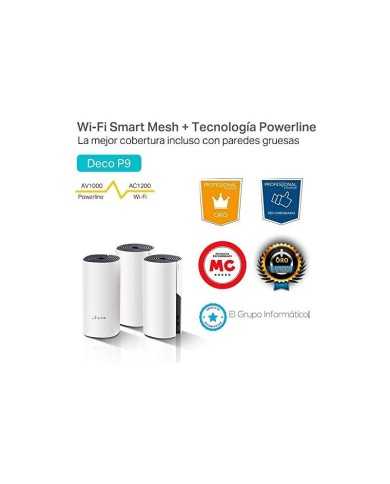 WIRELESS REPEATER TP-LINK AC1200 HOME MESH PACK 2 DECO P9