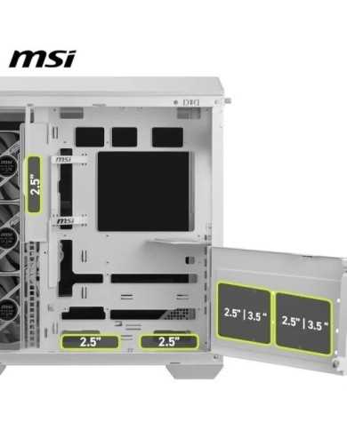 CAJA ORDENADOR GAMING MSI MAG PANO 100R PZ MATX RGB WHITE