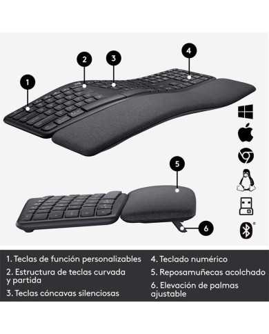 TECLADO LOGITECH ERGO K860 WIRELESS TECLADO LOGITECH ERGO K860 WIRELESS