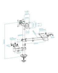 SOPORTE DE MESA AVPOS 4-1 PARA TPV/MONITOR/IMPRESORA/DATAFONO