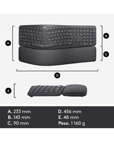 TECLADO LOGITECH ERGO K860 WIRELESS TECLADO LOGITECH ERGO K860 WIRELESS