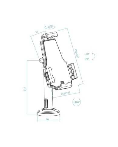SOPORTE SOBREMESA TOOQ ANTIRROBO AJUSTABLE PARA TABLET 7.9-10.5 BLACK