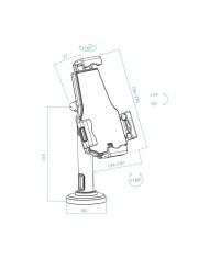 SOPORTE SOBREMESA TOOQ ANTIRROBO AJUSTABLE PARA TABLET 7.9-10.5 BLACK