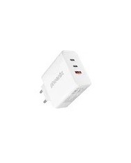 CARGADOR DE PARED PHOENIX GAN 2XUSB-C X1USB-A 65W WHITE