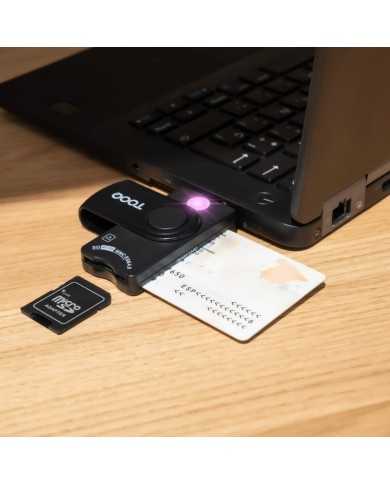 LECTOR DE TARJETAS DNIE TOOQ TQR-3012B DNI SIM SD SF USB-A BLACK