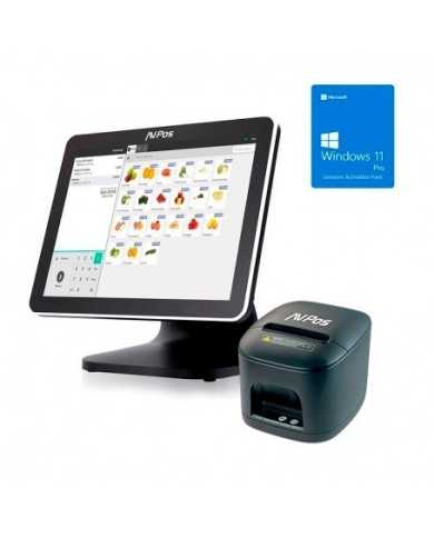 PACK TPV AVPOS K5000 15 TACTIL INTEL N100/8GB/SSD128G/W11P + TC15 USB