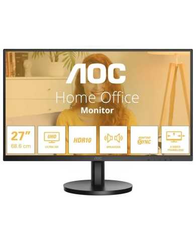 MONITOR PROFESIONAL AOC 27 4K ERGONOMICO MULTIMEDIA HDMI DISPLAYPORT BLACK