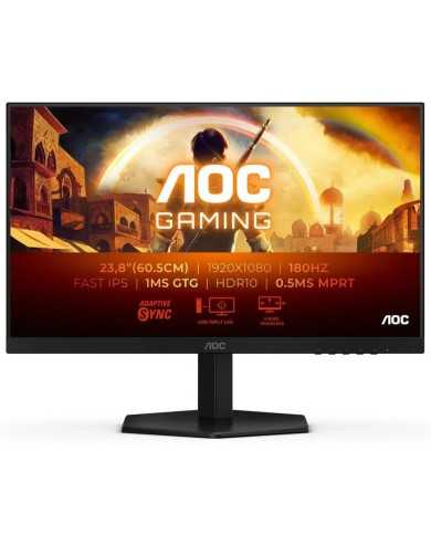 MONITOR GAMING AOC 24 FHD IPS 180HZ HDMI DISPLAYPORT BLACK