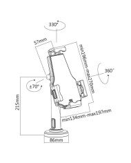 SOPORTE AISENS CON ANTIRROBO PARA TABLET 8-11 BLACK