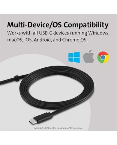 AURICULARES + MICROFONO KENSINGTON K97457WW HI-FI USB-C BLACK