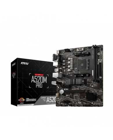PLACA BASE MSI A520M PRO 2XDDR4 VGA + HDMI + DP