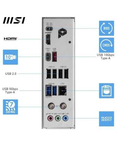 PLACA BASE MSI PRO B840-P WIFI7 ATX AM5 4XDDR5 HDMI