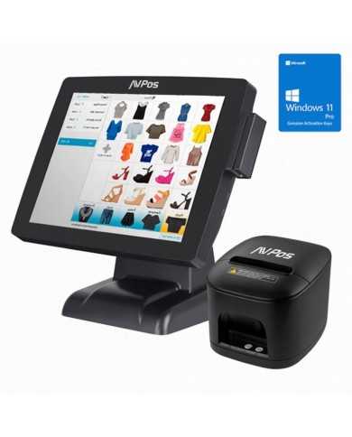 PACK TPV AVPOS K3000 15 I5/8GB/128GB/WIFI/BLUETOOTH/LAN 1000/W11P + TC15 USB