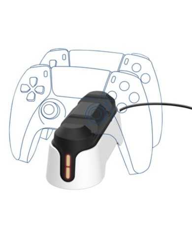 BASE DE CARGA TRUST GXT 228 PARA 2 MANDOS PS5 RGB BLACK/WHITE
