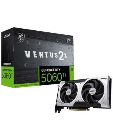 TARJETA DE VIDEO NVIDIA MSI RTX 5060 TI VENTUS 2X OC PLUS 8GB GDDR7 PCIE 5.0