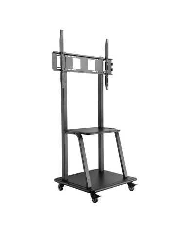 SOPORTE TV MONITOR TOOQ SUELO CON RUEDAS 37 - 100 150KG BLACK