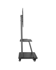 SOPORTE TV MONITOR TOOQ SUELO CON RUEDAS 37 - 100 150KG BLACK