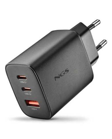 CARGADOR DE PARED NGS ERA GAN 2XUSB-C/USB-A 65W BLACK