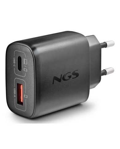 CARGADOR DE PARED NGS ERA GAN 2XUSB-C/USB-A 45W BLACK