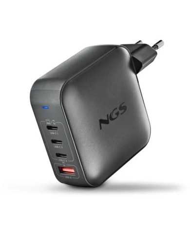 CARGADOR DE PORTATIL NGS BUD GAN 3XUSB-C/USB-A 165W BLACK