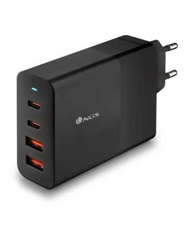 CARGADOR DE PORTATIL NGS BUD GAN 2XUSB-C/X2USB-A 100W BLACK